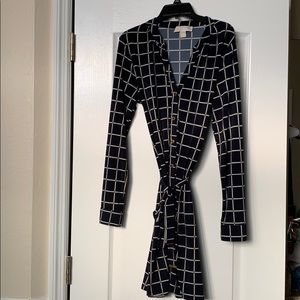 Michael Kors LS Dress Navy/Wht/Gold P/M